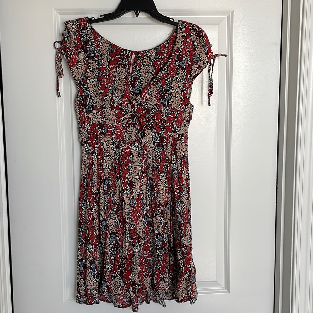 Free People Red Floral Mini Dress